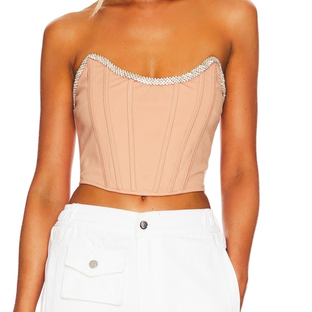 H:ours nude corset top from revolve